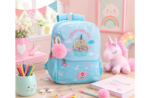 ENSO Unicorn Paradise ranac za vrtić tirkizni sa jednorogom i roze puf priveskom