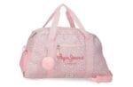 PEPE JEANS MIA roze cvetna putna torba 55 cm za devojčice sa podesivim kaišem i velikim kapacitetom