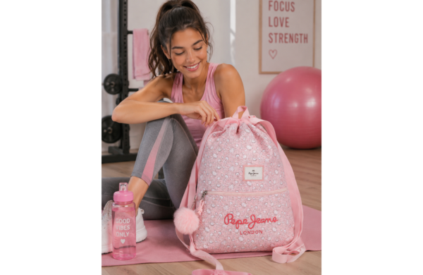 PEPE JEANS MIA ženska sportska torba roze cvetni dezen