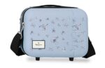 PEPE JEANS OLIVIA ženski neseser svetloplavi ABS beauty case sa cvetnim dezenom