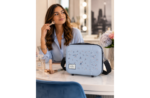 PEPE JEANS OLIVIA ženski neseser svetloplavi ABS beauty case sa cvetnim dezenom