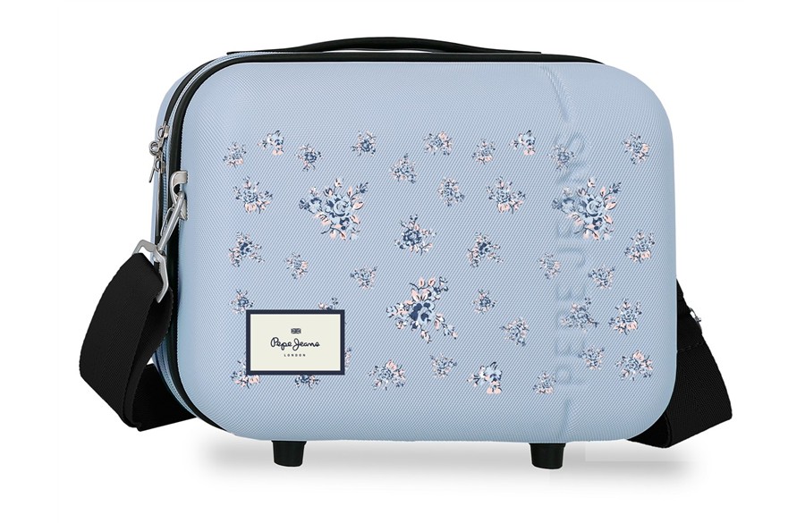 430054139033 PEPE JEANS OLIVIA ženski neseser svetloplavi ABS beauty case sa cvetnim dezenom