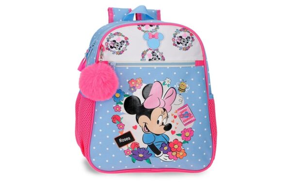 Disney Minnie Flowers ranac za vrtić 27x33x11 cm sa Minnie Mouse motivom i puf priveskom