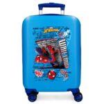 SPIDERMAN WALL CRAWLER dečiji kofer 50 cm plavi ABS kofer sa četiri dupla točkića i Marvel Spiderman motivom