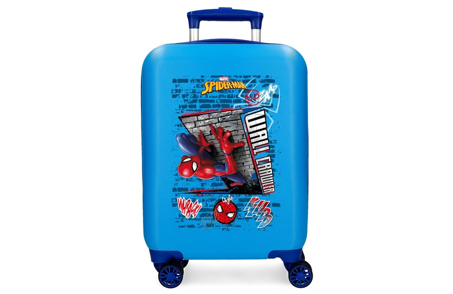 630161105032 SPIDERMAN WALL CRAWLER dečiji kofer 50 cm plavi ABS kofer sa četiri dupla točkića i Marvel Spiderman motivom