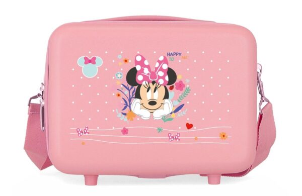Disney Minnie Happy To Be Me dečiji neseser roze ABS neseser sa kaišem za rame i Minnie Mouse motivom