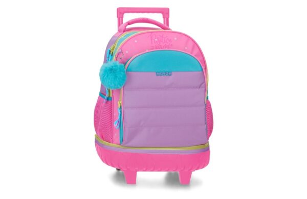 MOVOM POSITIVE MIND roze ranac za školu sa odvojivim trolley sistemom i točkićima 32 × 43 × 21 cm