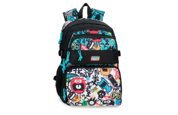MOVOM MONSTERS školski ranac 32 × 45 × 19 cm sa dve pregrade, graffiti motivima