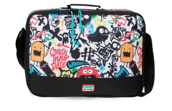 MOVOM MONSTERS torba za školu 38 × 28 × 6 cm sa odeljkom za laptop, trolley trakom i graffiti motivima