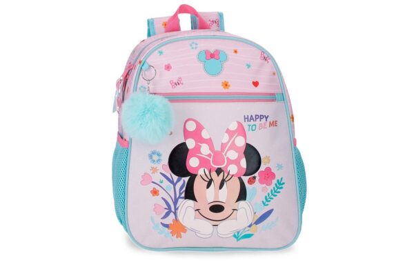 DISNEY HAPPY TO BE ME Minnie Mouse ranac za vrtić 27 × 33 × 11 cm sa Magic Fix trakom i prednjim džepom