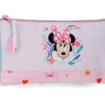DISNEY HAPPY TO BE ME Minnie Mouse prazna pernica sa 3 pregrade 22 × 12 × 5 cm u roze boji