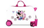 MINNIE FLOWERS dečiji kofer na točkićima belo pink boje za devojčice