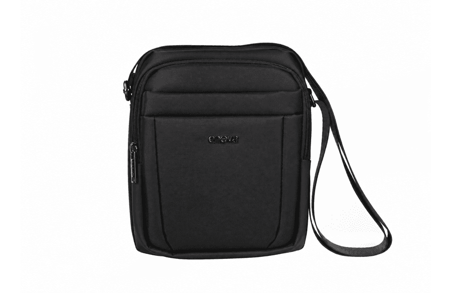 ENOVA BUSINESS crna muška torba na rame 20 × 25 × 8 cm