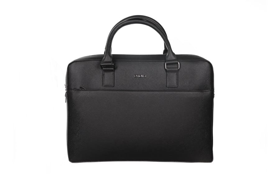 ENOVA BUSINESS crna torba za laptop do 15,6 inča od eko kože