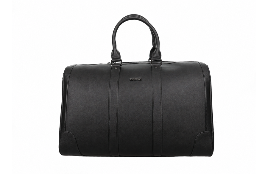 ENOVA BUSINESS crna putna torba od eko kože 44 cm